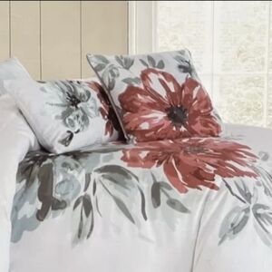 EUC Cynthia Rowley Floral Duvet & Shams Set King Classic Coastal Cottagecore